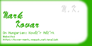 mark kovar business card